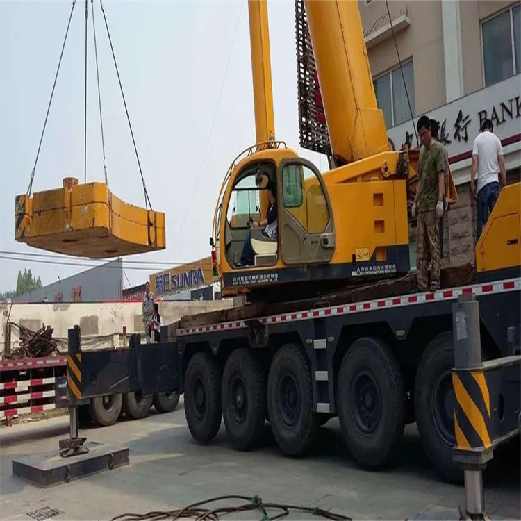 麻城当地吊车出租|机器吊装|75吨|工厂搬迁服务